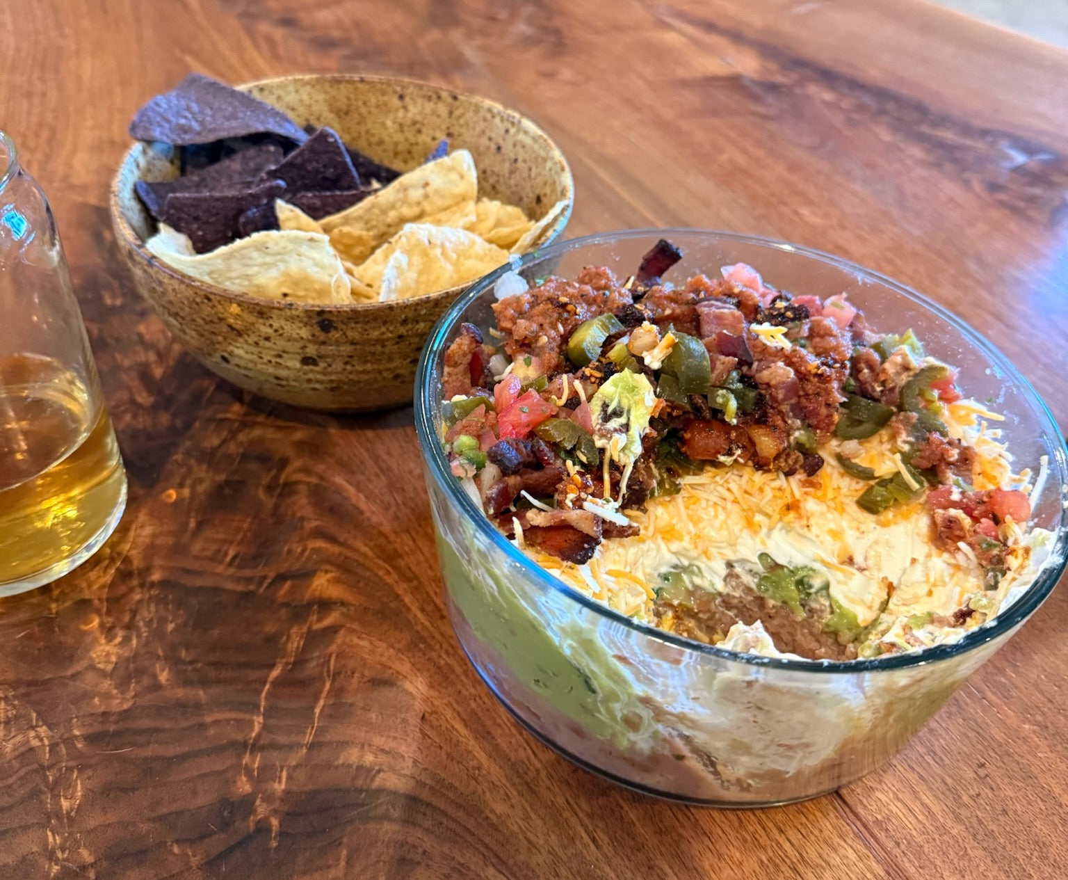 7 Layer Dip with Tender Belly Bacon