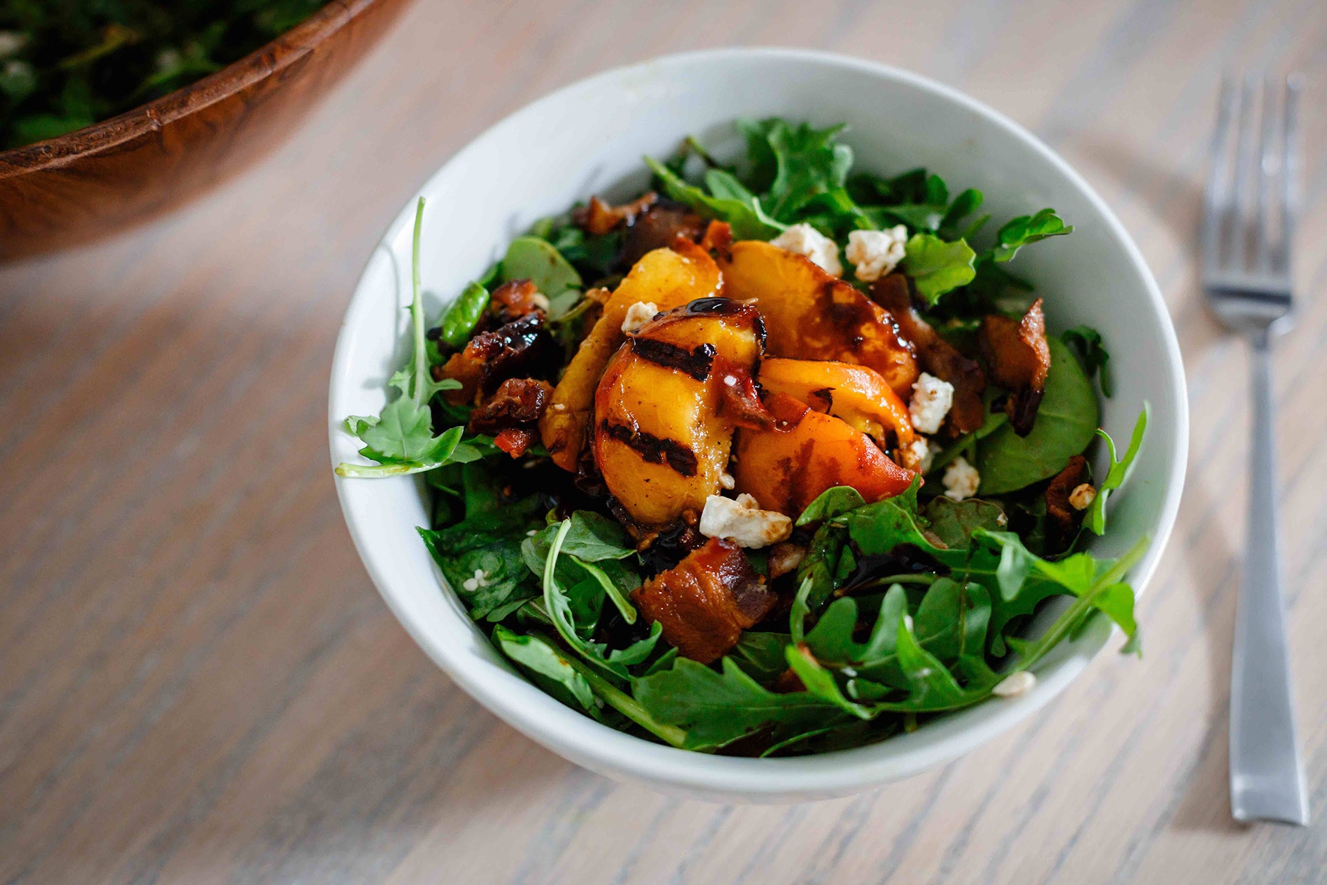 Palisade Peach Season + Tender Belly Bacon =  The Ultimate Summer Salad